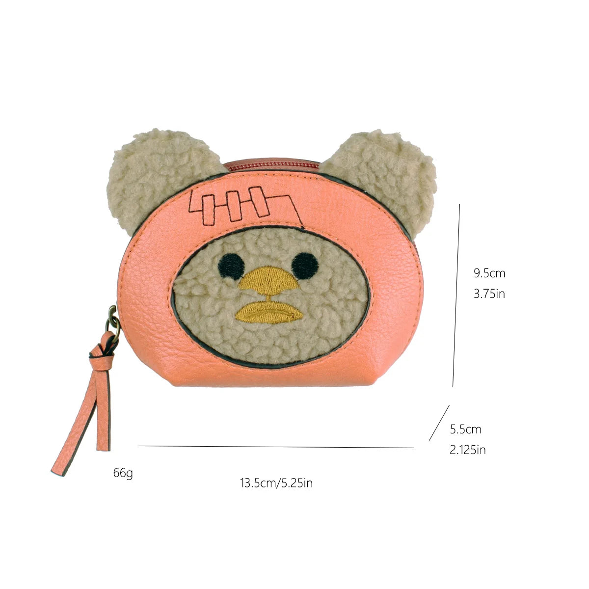 3D Bear Women's Coin Purse Makeup Bag & Earbud Pouch Coin Purse Pouch Richie's