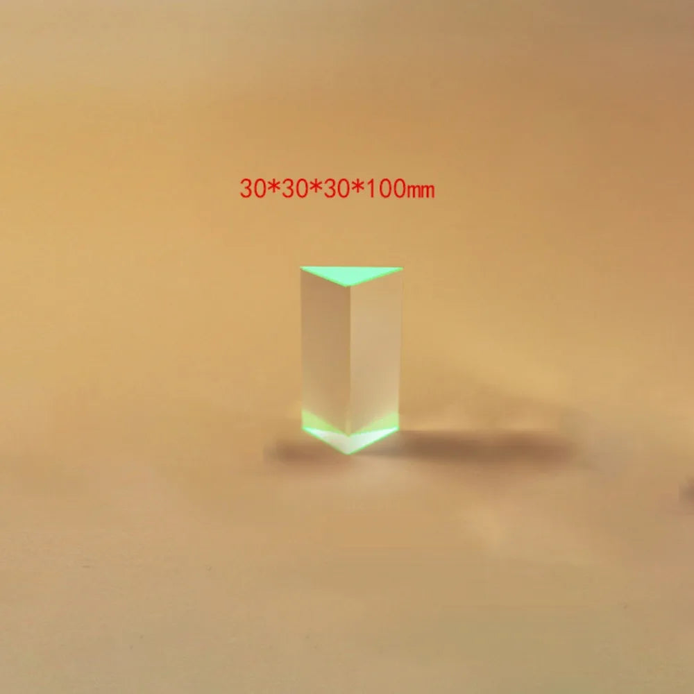 K9 Crystal Triangular Prism – Rainbow Optical Refraction Glass Optical Glass Prism Richie's Height- 10cm