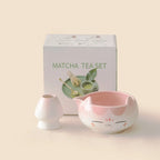 Japanese Matcha Tea Set – Ceramic Bowl & Whisk Gift Box 2/5/7pcs Matcha Tea Set Richie's 2pcs pink