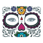 Skull Face Waterproof Temporary Tattoo Stickers – Halloween Temporary Tattoo Stickers Richie's T-006