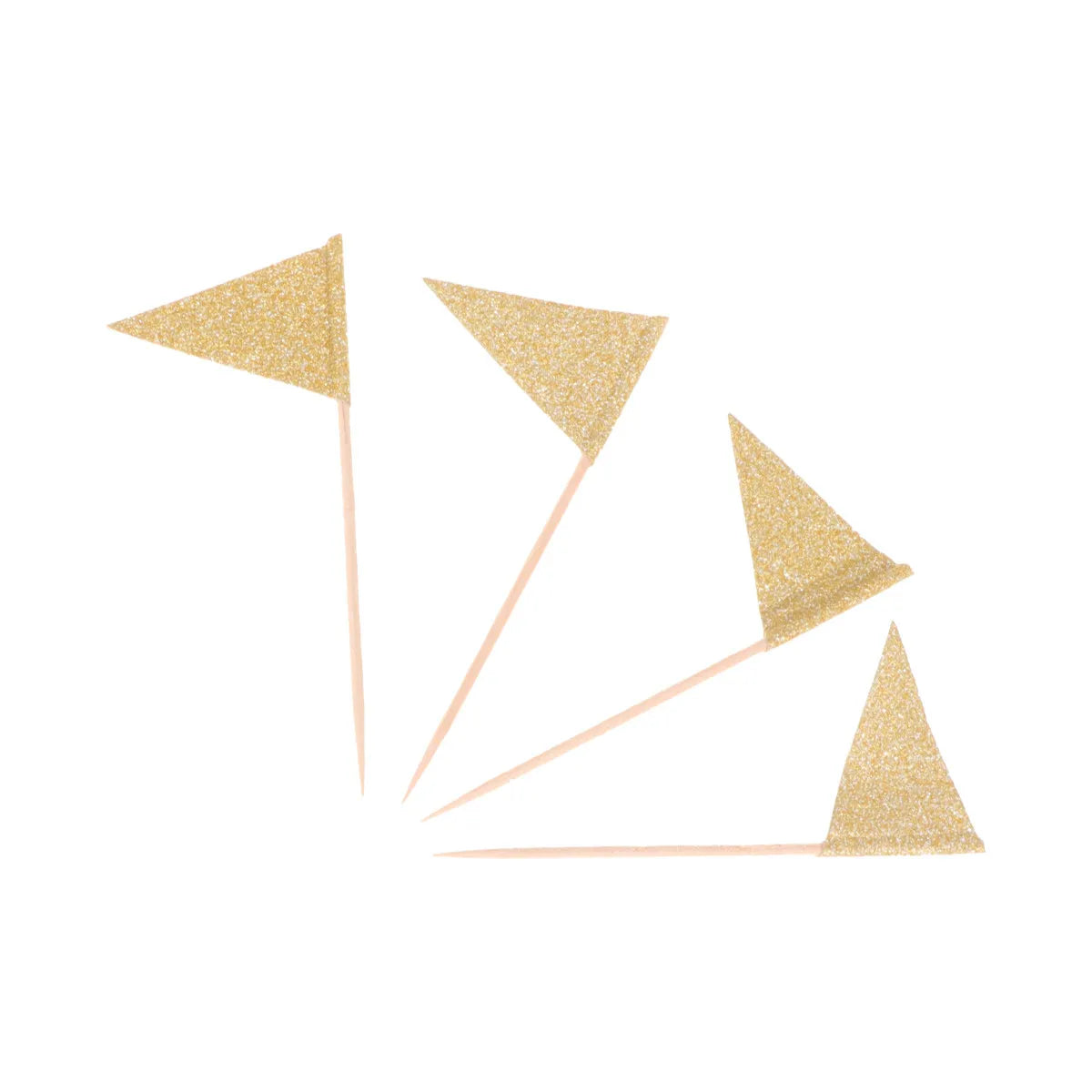 15Pcs Glitter Triangle Flag Cake Toppers – Party Picks Cake Toppers Richie's