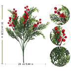 Red Berry Christmas Pine Branch Artificial Wreath Decoration Artificial Christmas Decor Richie's 8