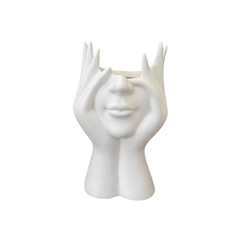 Hand-Shaped Makeup Brush Holder – Vanity Desk Organizer Makeup Brush Holder Richie's 1pc Pattern 3