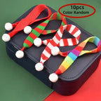 Mini Christmas Scarves – Red & Green Snowflake Holiday Decor Christmas Decor Scarves Richie's random colors 10pcs