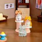 6 Mini Resin Cat Figurines Hand Painted Fairy Garden Decor Resin Figurine Set Richie's