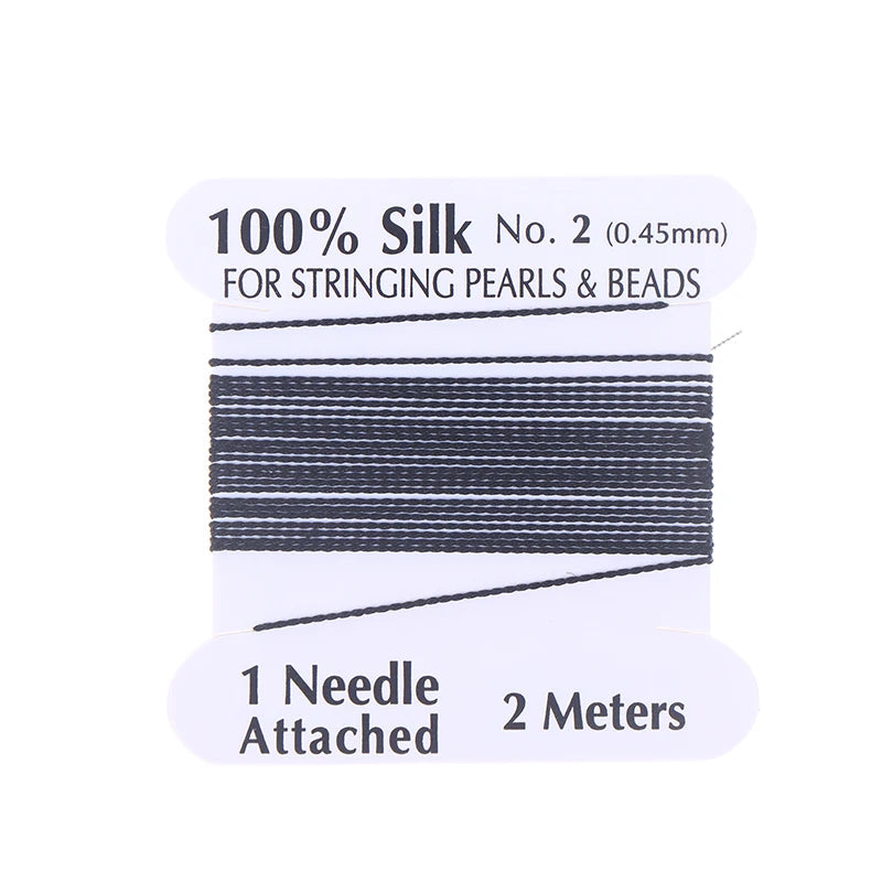 0.45mm Natural Silk Cord Rope – DIY Jewelry Making Thread Jewelry Making Cord Richie's Black