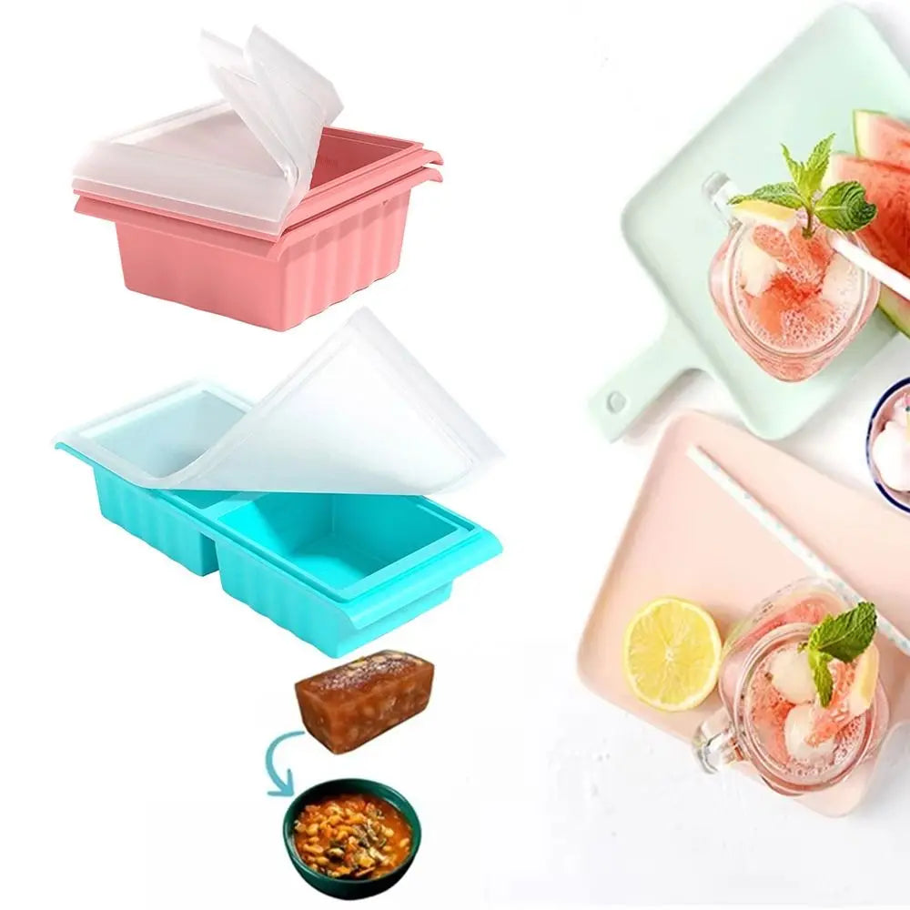 Extra Large Silicone Ice Cube Mold with Lid – BPA-Free Freezer Tray Silicone Freezer Mold Richie's