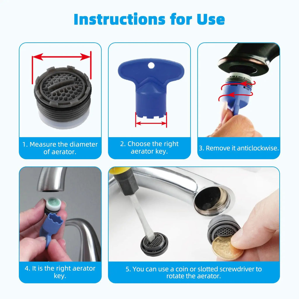 Faucet Aerator Wrench Hidden Aerator Key Filter Removal Tool Faucet Aerator Tool Richie's