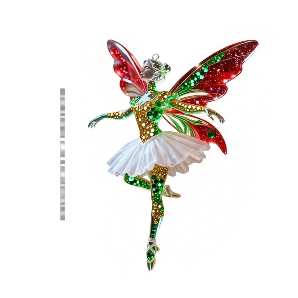 2D Acrylic Ballerina Angel Christmas Hanging Pendant Ornament Christmas Ornament Richie's 1