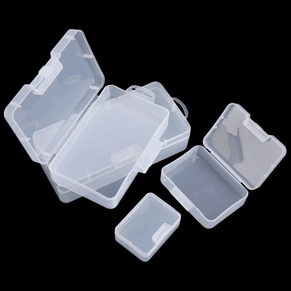 Clear Plastic Storage Boxes – 4 Sizes, Jewelry, Beads & Crafts Storage Box Richie's