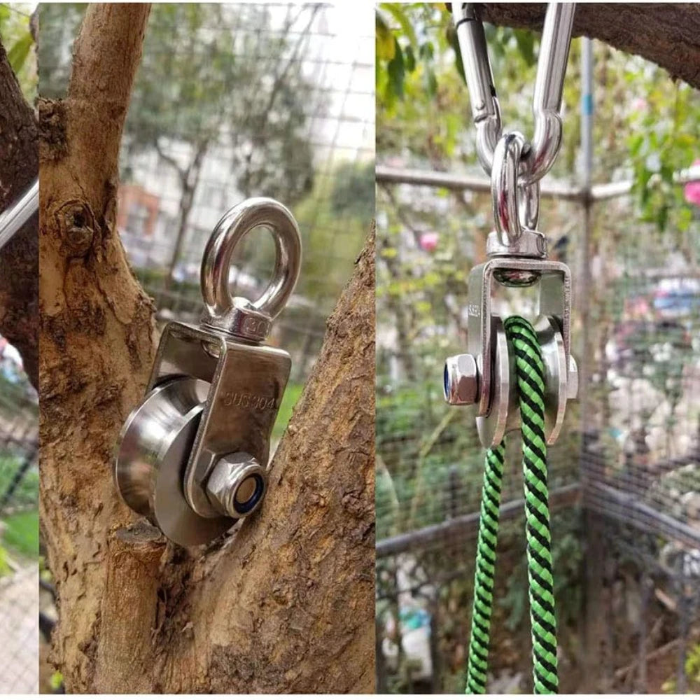 U-Type Swivel Pulley 304 Stainless Steel 350KG Heavy Duty Swivel Pulley Block Richie's