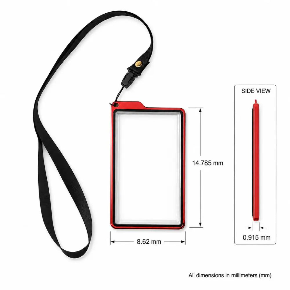 35PT Graded Card Case Lanyard Aluminum Frame UV Double-Glass Graded Card Case Richie's