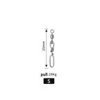 10Pcs Stainless Steel Fishing Quick Snap Speed Swivel & Guide Rings Fishing Swivel Snap Richie's S 25MM
