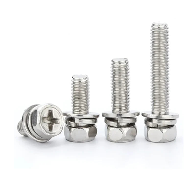 SEM Screws Hex Head Washer M3–M8 Stainless Steel | 1–50 Pcs SEM Combination Screws Richie's