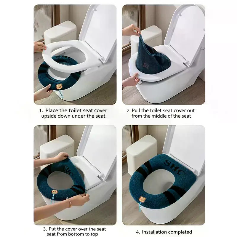 Soft Washable Toilet Seat Cover Cushion Pad | Bathroom Comfort Toilet Seat Cover Richie's