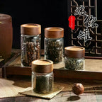 Airtight Glass Coffee Bean Storage Jar with Wood Lid Glass Storage Jar Richie's