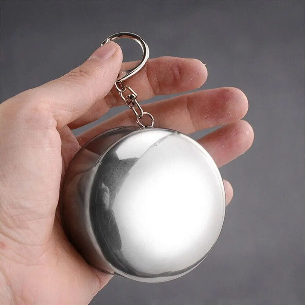 Collapsible Stainless Steel Travel Cup with Keychain & Lid Collapsible Travel Cup Richie's