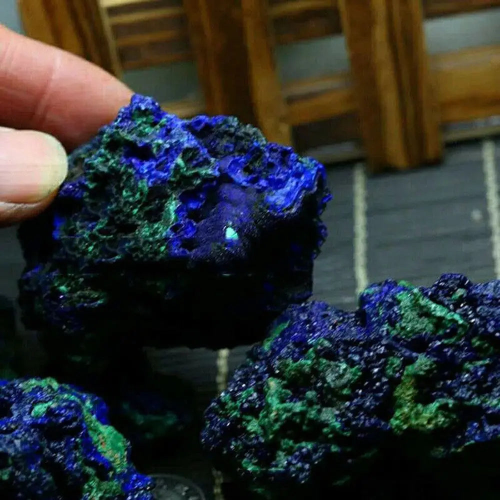 Natural Malachite Azurite Geode Raw Gemstone Mineral Specimen Gemstone Specimen Richie's