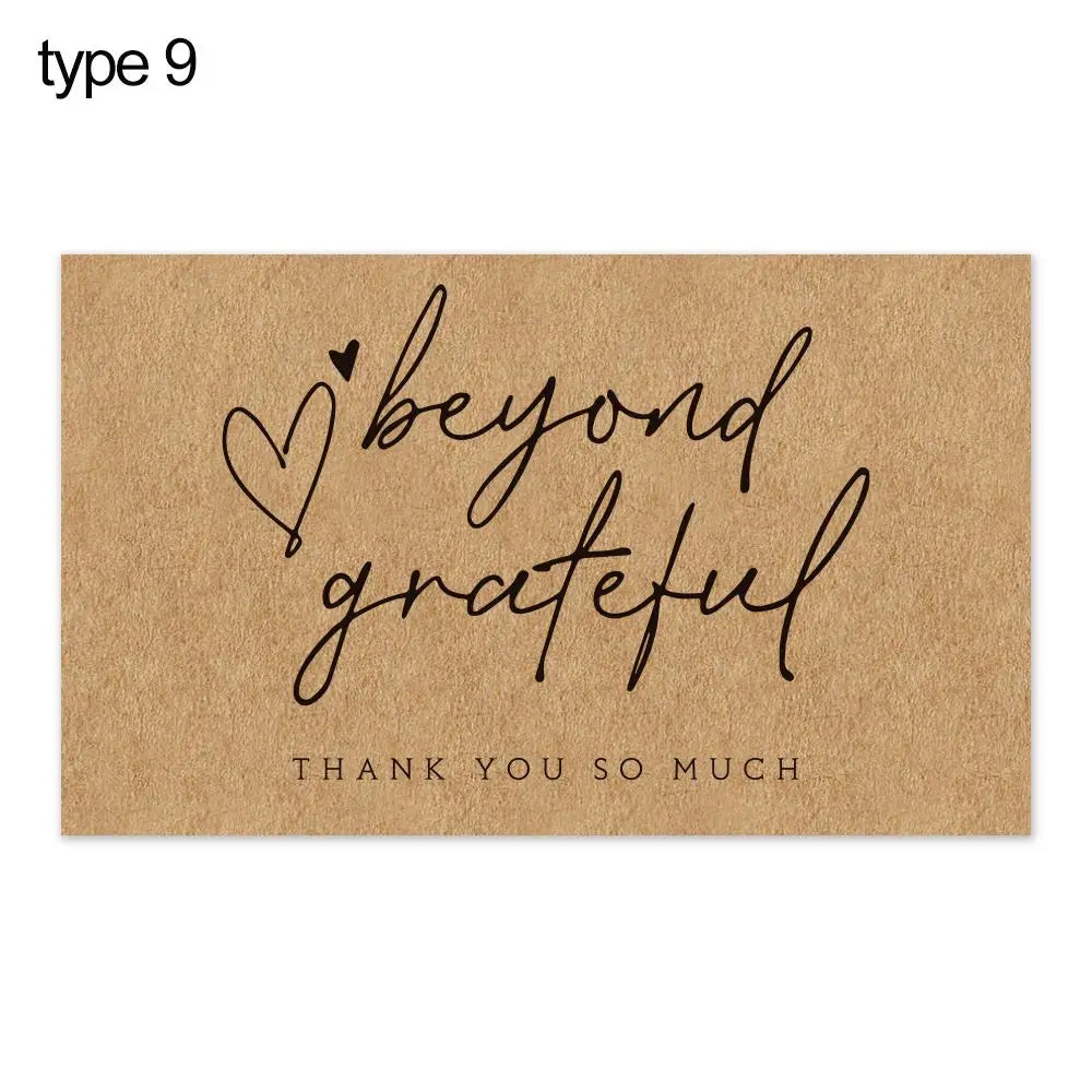 Kraft Paper Thank You Cards for Small Business – 30 Pack Thank You Cards Richie's type 9