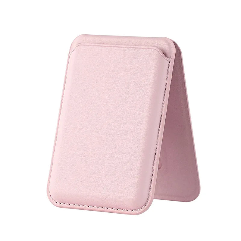 MagSafe Magnetic Wallet Stand for iPhone 16–12 | Card Holder Magnetic Wallet Stand Richie's Pink