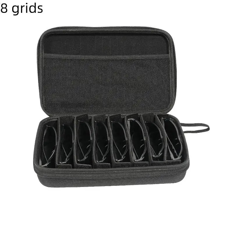 Travel Sunglasses Organizer Case 4–8 Slots | Hard EVA Storage Eyewear Organizer Case Richie's 8 grids
