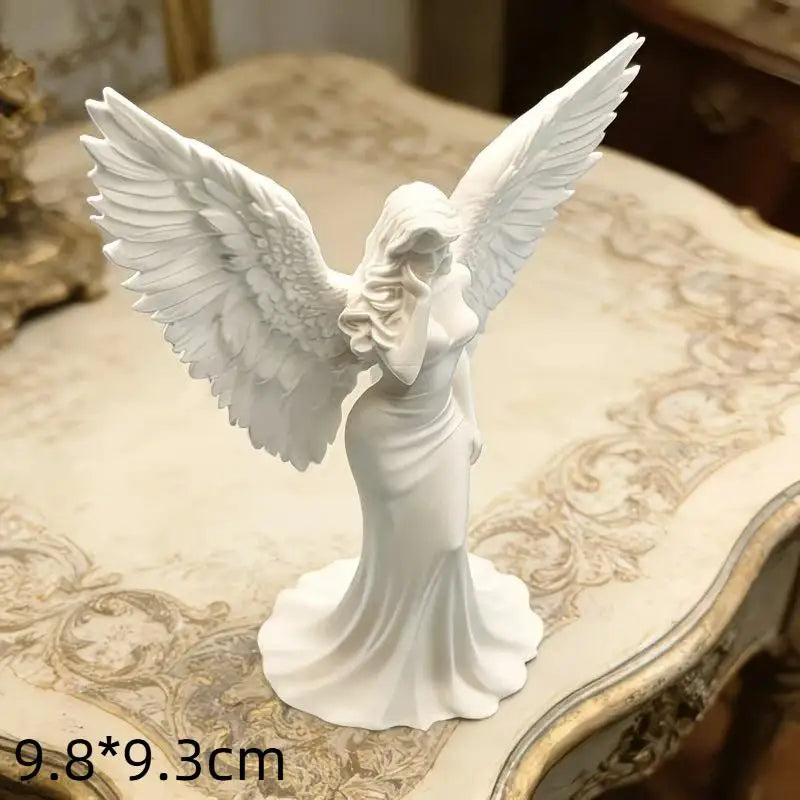 Praying Guardian Angel Statue 3D Printed Religious Figurine Decorative Figurine Richie's A1