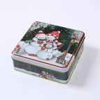 Cartoon Christmas Tinplate Candy Gift Box – Square Xmas Tin Christmas Tin Box Richie's 02