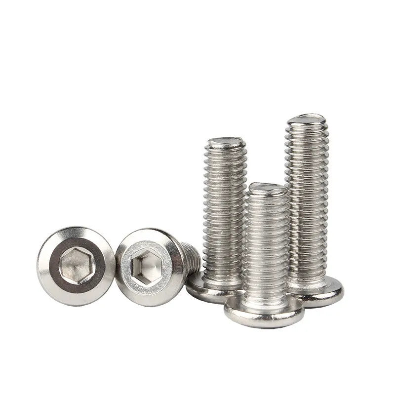 M3–M8 304 Stainless Steel Large Flat Hex Socket Bolts 1–50pcs Hex Socket Bolt Richie's 50pcs M3 60mm