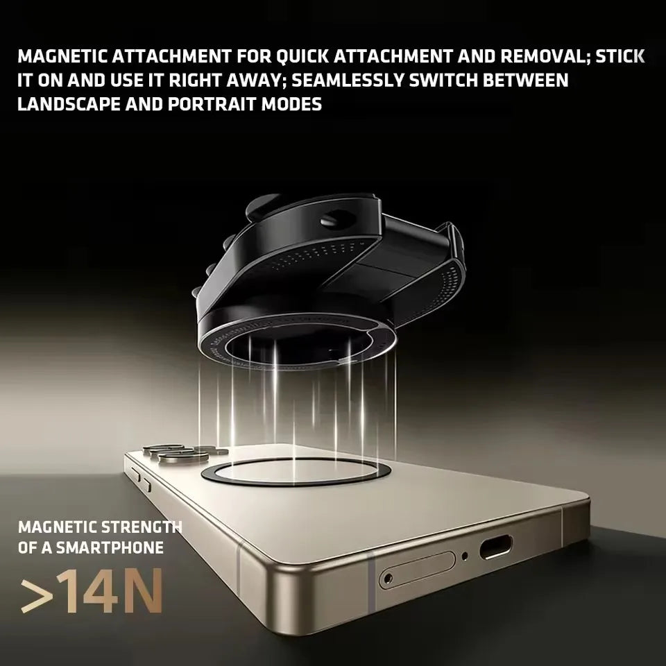 Magnetic Suction Cup Phone Stand 360° Rotation Foldable Mount Phone Stand Mount Richie's