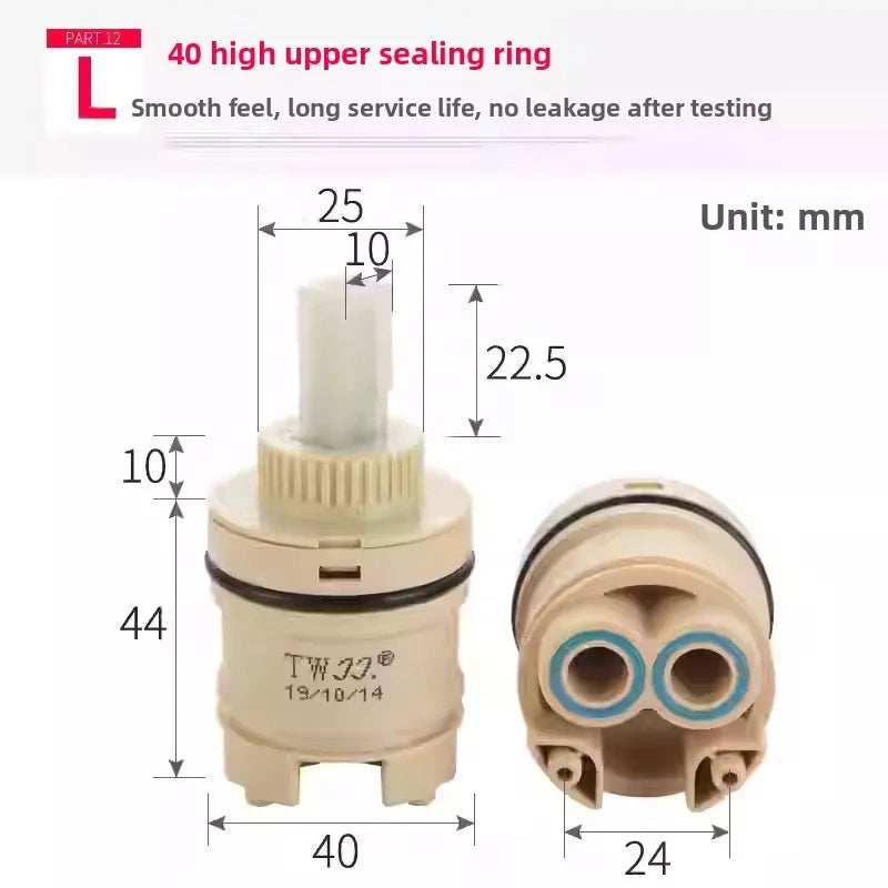 Ceramic Faucet Cartridge Hot & Cold Mixer Valve Core Repair Faucet Cartridge Richie's L 40 mm spool