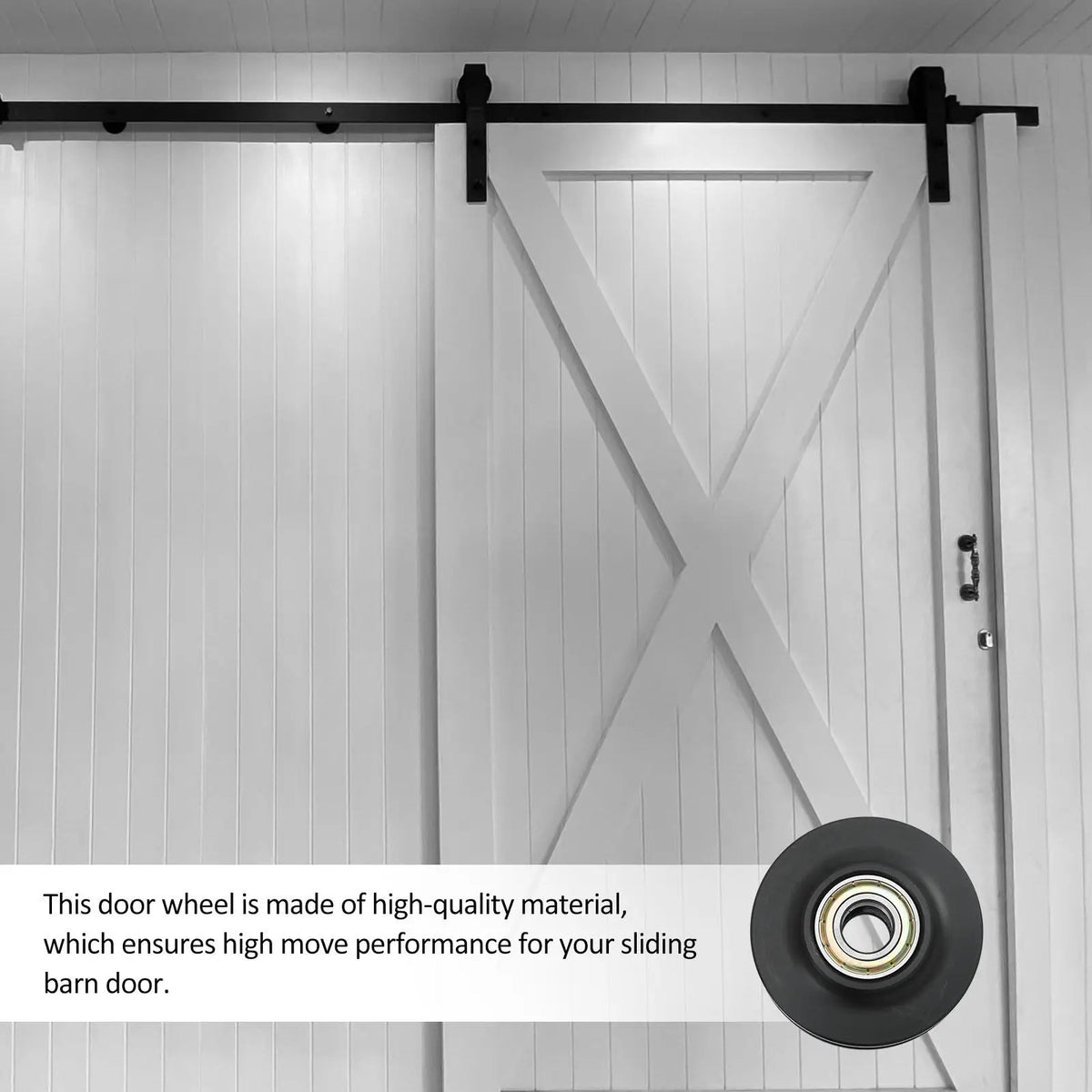 Nylon Roller Wheel Sliding Pulley with Bearing for Barn Door Rail Door Roller Pulley Richie's