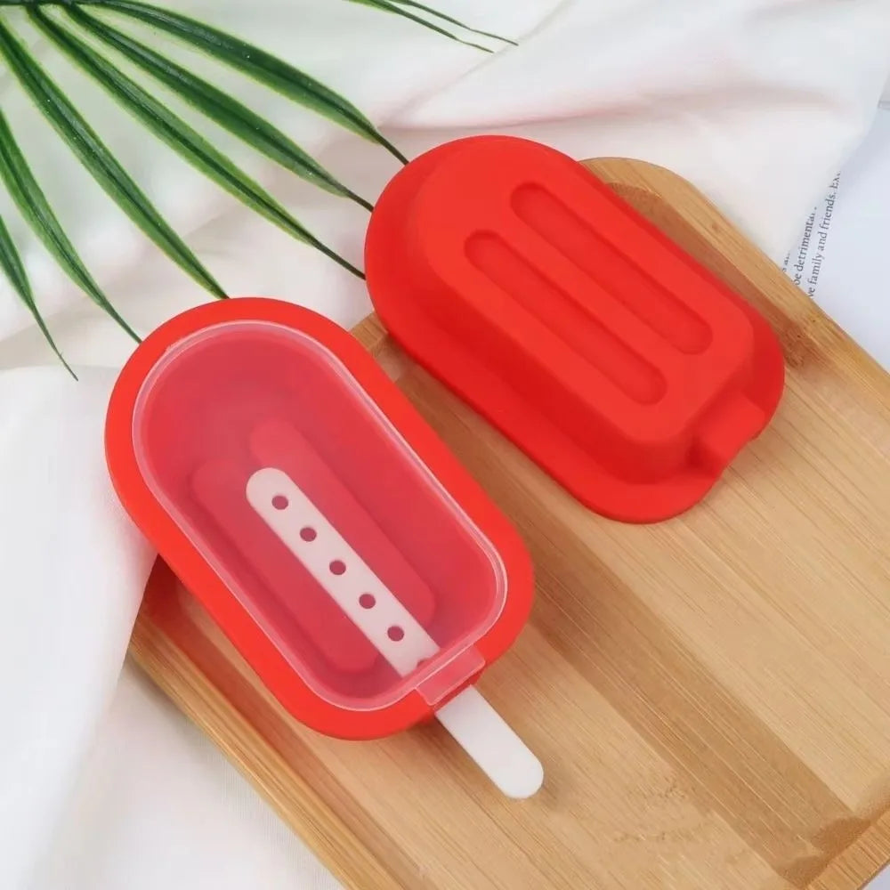 Silicone Popsicle Mould – Reusable Ice Lolly Maker with Lid & Sticks Popsicle Mould Richie's