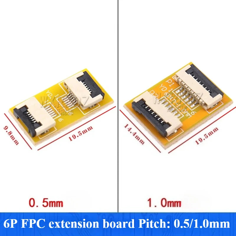 FPC FFC Flat Cable Adapter Board 1.0mm Pitch 4–60 Pin FPC FFC Adapter Board Richie's 6P 1.0MM spacing
