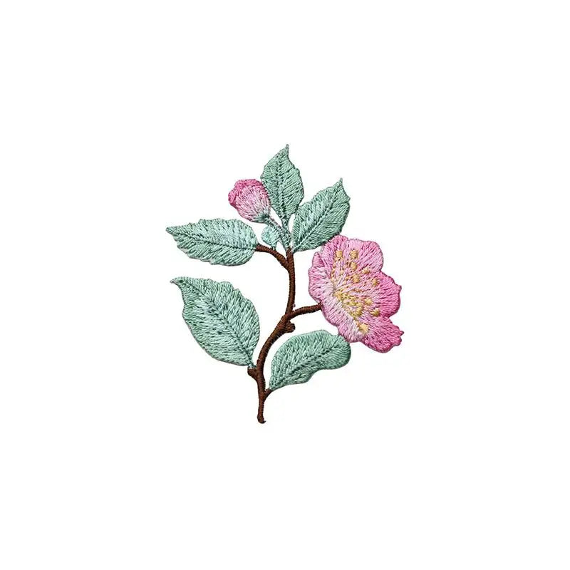 Flower Embroidery Iron-On Patch – DIY Appliqué for Clothes & Bags