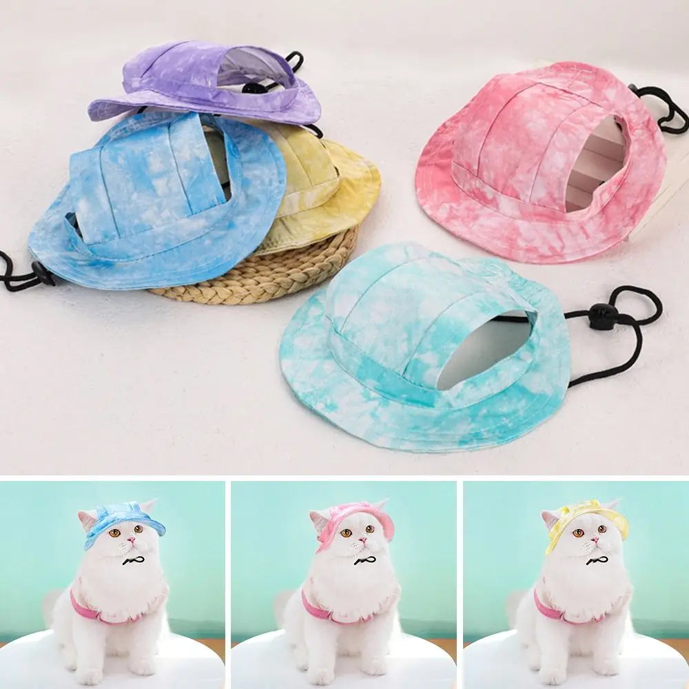 Pet Cowboy Hat with Ear Holes – Adjustable Sun Hat for Dogs & Cats Pet Costume Hat Richie's