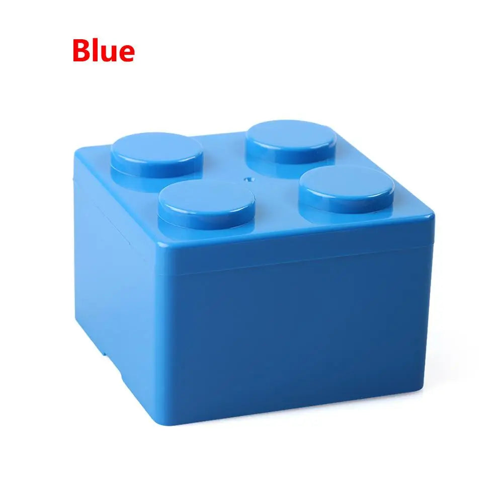 Building Block Stackable Desktop Storage Box – Plastic Organizer Desktop Storage Organizer Richie's blue-S-