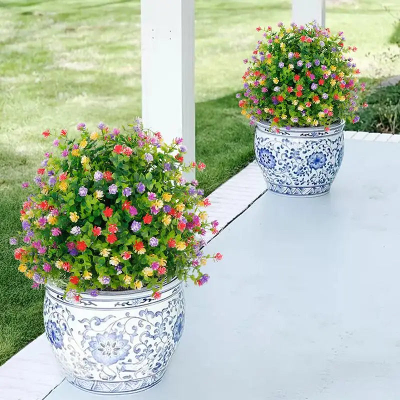 Artificial Eucalyptus Camellia Flower Garden Stake 45x32cm Artificial Garden Flower Richie's