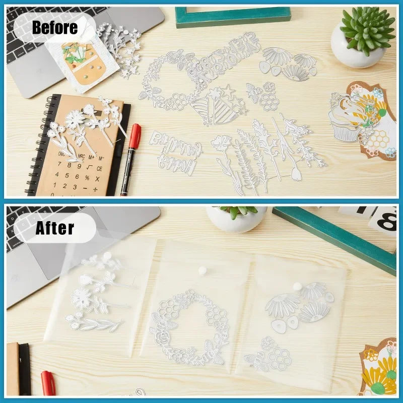24-Pack Plastic Snap Closure Envelopes – Organizer Pouches Storage Pouches Richie's