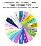 12mm Label Tape for Phomemo P12 & Dymo LetraTag – 4m Label Maker Tape Richie's