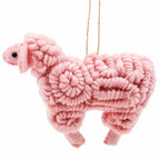 Wool Felt Sheep Christmas Ornament – Tree & Holiday Decor Christmas Ornament Richie's Pink