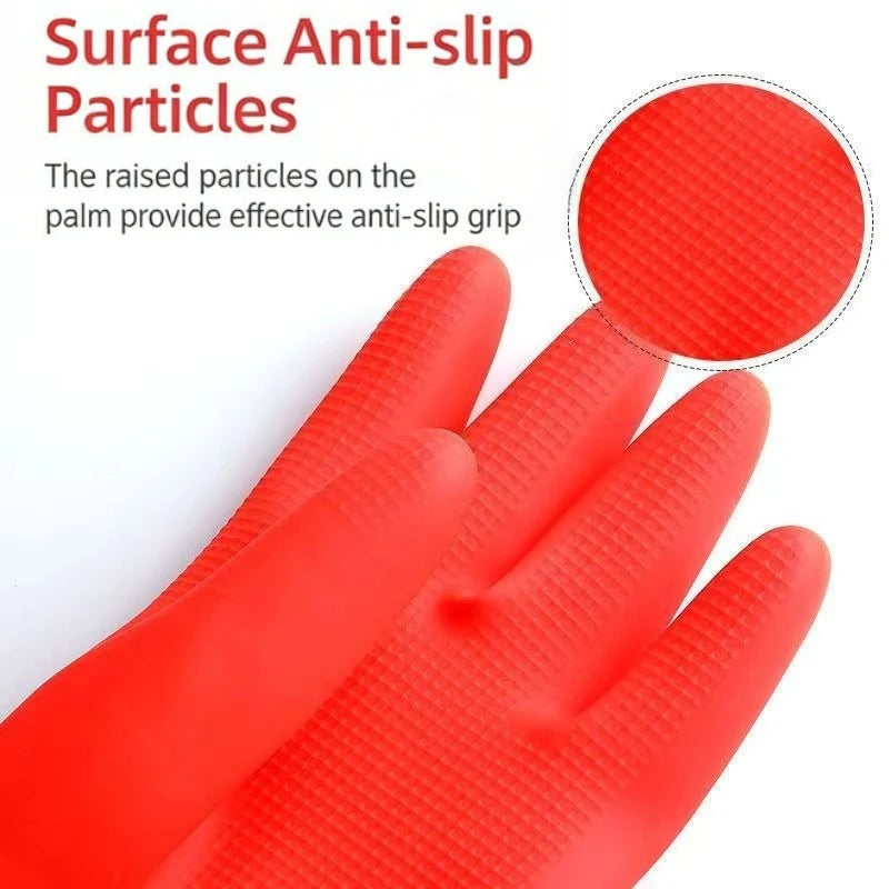 Thick Latex Dishwashing Gloves Extended Cuff | Kitchen Cleaning Household Cleaning Gloves Richie's