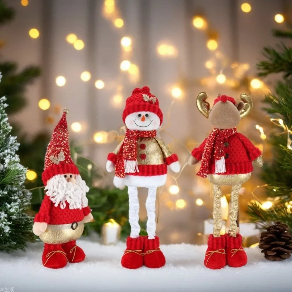 50CM Telescopic Christmas Snowman & Reindeer Plush Ornament Christmas Plush Ornament Richie's