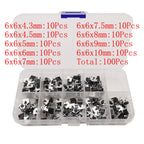50Pcs 6x6mm Momentary Tactile Push Button Switch PCB Right Angle Tactile Push Switch Richie's 1Box