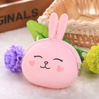 Girls Mini Silicone Animal Coin Purse – Kids Key Wallet Silicone Coin Purse Richie's pink rabbit