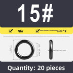 Kande Nitrile O-Ring Set 20-30pcs 1.4-26.5mm Oil Seal Gasket Rubber O-Ring Set Richie's 17.8x3.1 20pcs