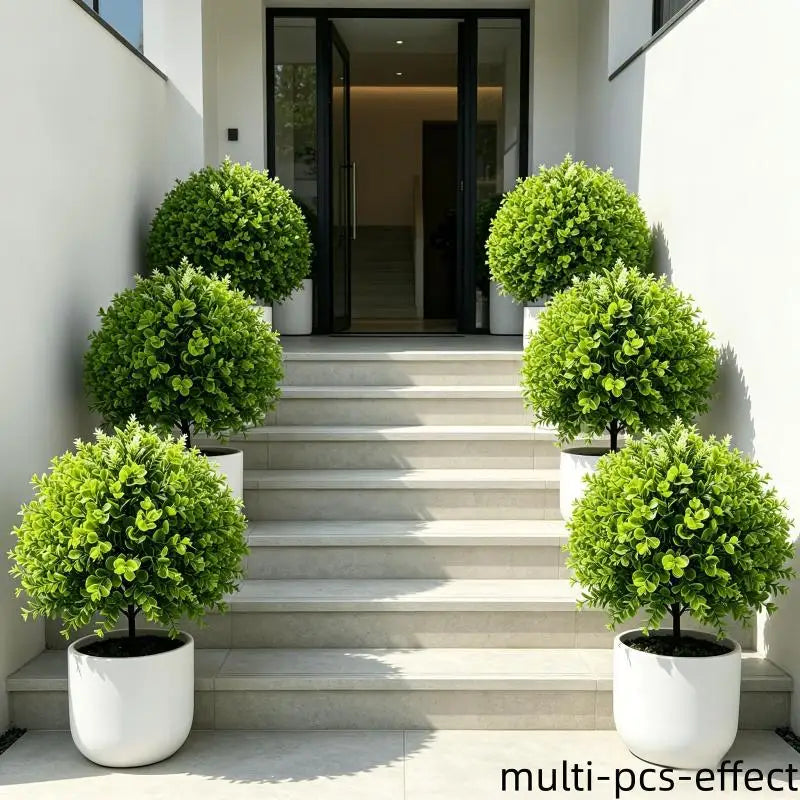 Artificial Boxwood Shrub Ground Stake – Outdoor Fake Plant Artificial Garden Plant Richie's