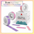 Phomemo Q30 White Waterproof Thermal Labels – 3 Rolls Thermal Label Rolls Richie's 12x30mm Color P12 China Mainland