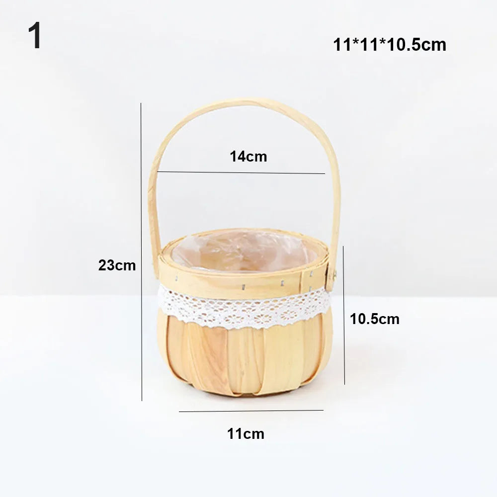 Mini Handwoven Dollhouse Wicker Basket – DIY Flower Basket Miniature Wicker Basket Richie's 1