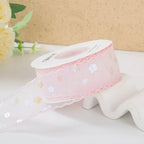 4cm Double-Sided Satin Ribbon Stripe Sequin DIY Gift Wrap Craft Ribbon Richie's 3 L