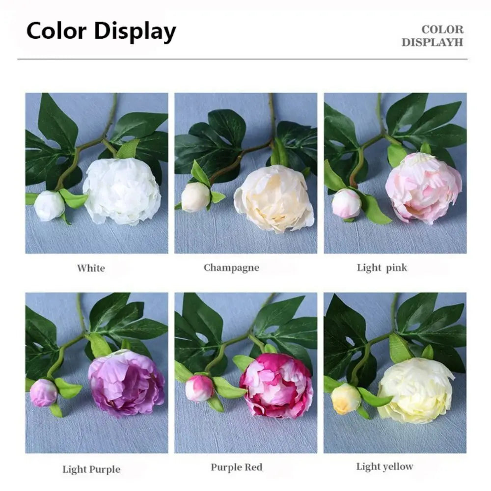 Silk Peony Bouquet 2 Heads 45cm – 6 Colors Artificial Flowers Artificial Flower Bouquet Richie's